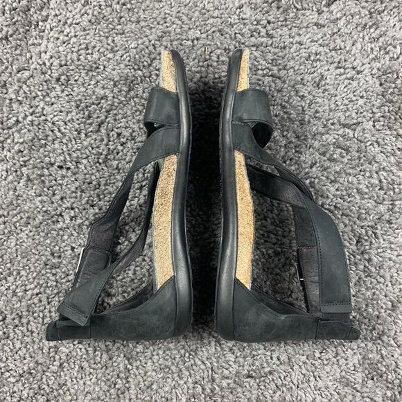 NAOT Rianna Cork Sandal Women’s EU 40 US 9-9.5 Coal Leather Strappy Gladiator - Picture 5 of 8